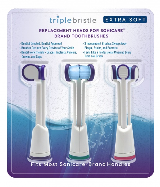 Triple Bristle - Sonicare Brush Heads XSoft (Pk 3)